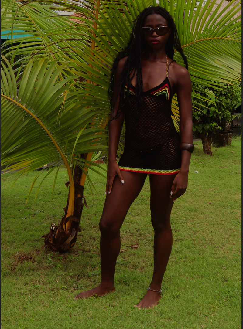 Rasta Mini Dress Black AKOIASWIM Rasta Mini Dress Black AKOIASWIM