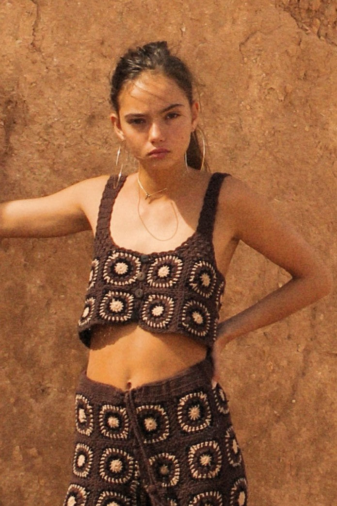 Baia Crop Top Chocolate