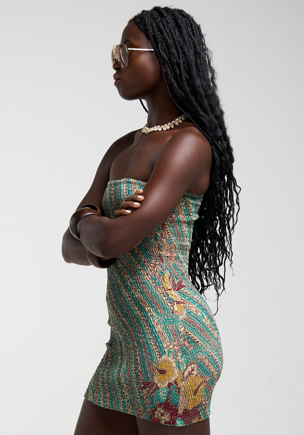 Batik Tube Dress Garis