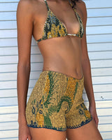 Vintage Batik Smocked Short