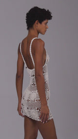 Melati Mini Dress Blanco